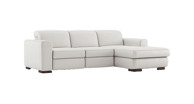 Italian Furniture Natuzzi Italia, White Leather Sectional Recliner Sofa