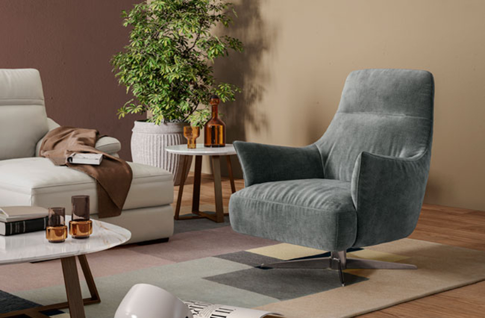 natuzzi calma swivel chair