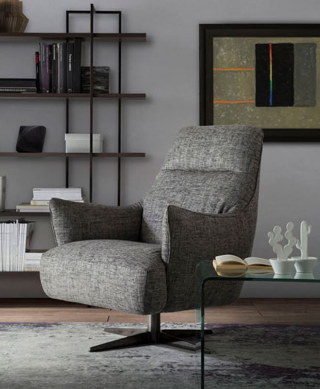 natuzzi calma swivel chair