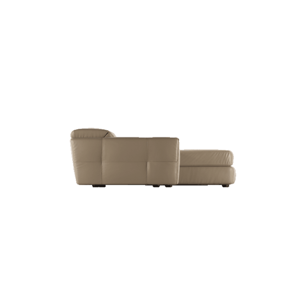 Susceptible to bearing Appointment Brio sectional sofa with chaise longue and relax function - dove leather -  Natuzzi Italia - Furniture & Furnishing