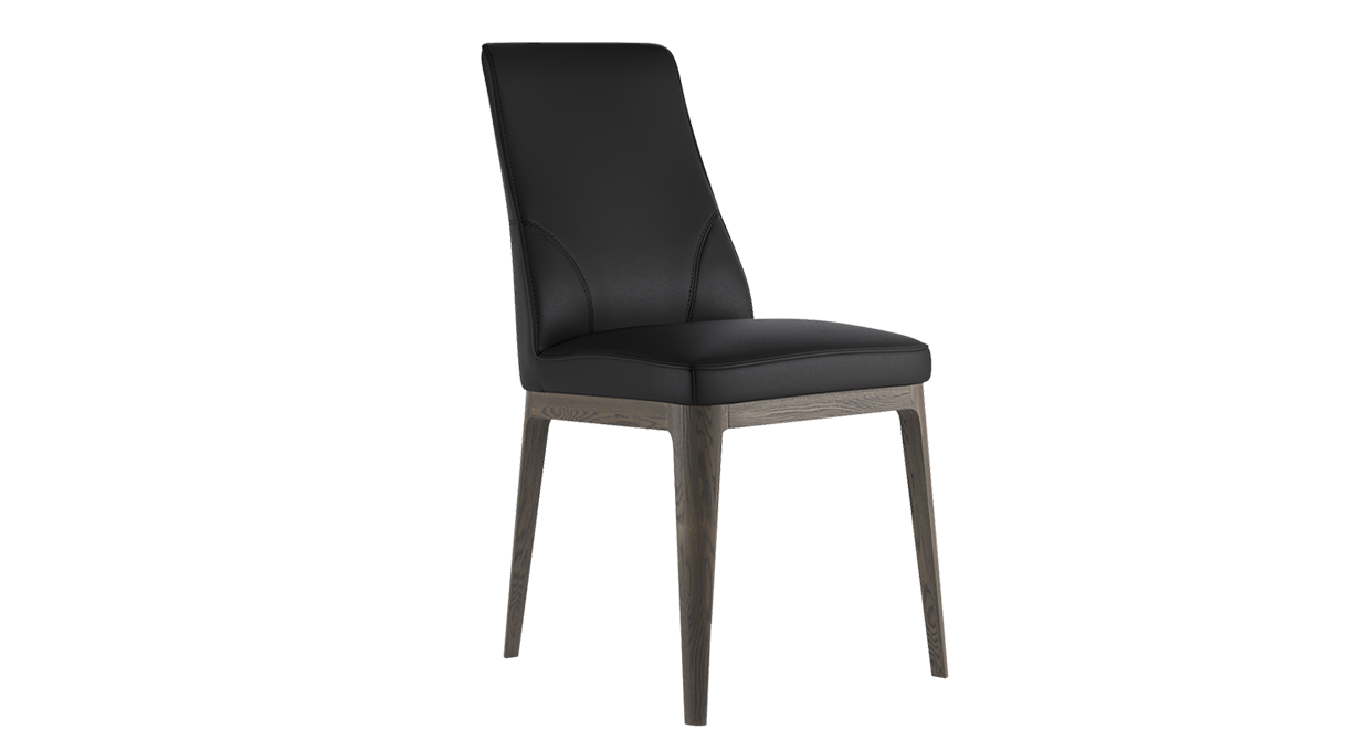 Preset default image - VESTA Dining chair Leather Black