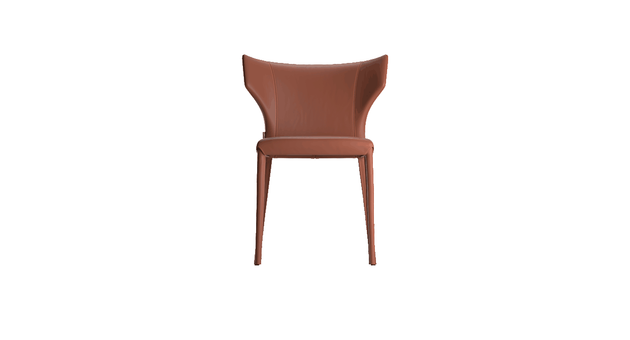 Preset default image - PI GRECO Dining chair Leather Orange