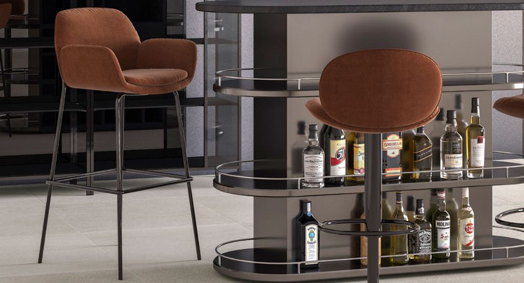 natuzzi leather bar stools