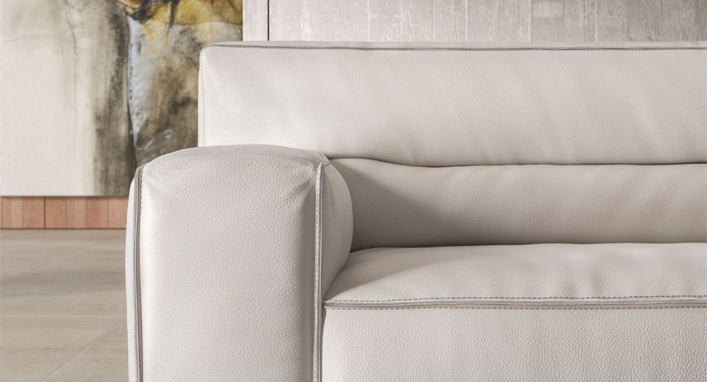 Kendo Sofa With Chaise Longue White, White Fabric Sofas With Chaise