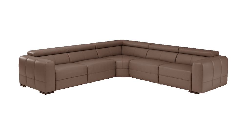 Balance Modular Corner Sofa Dark, Light Brown Leather Corner Sofa