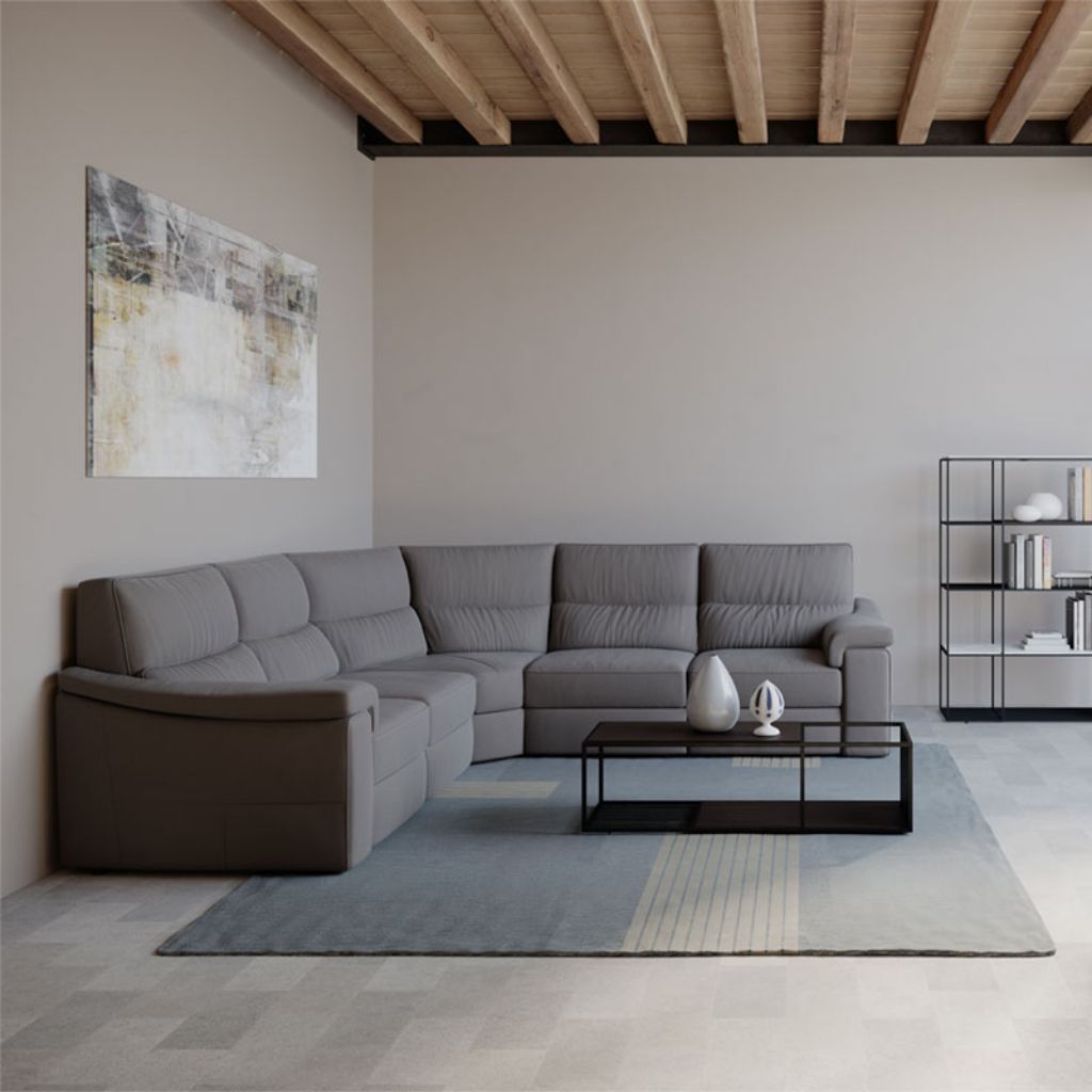 Rock sofá esquinero modular - 70008501 fabric - Natuzzi Italia - Muebles y  accesorios
