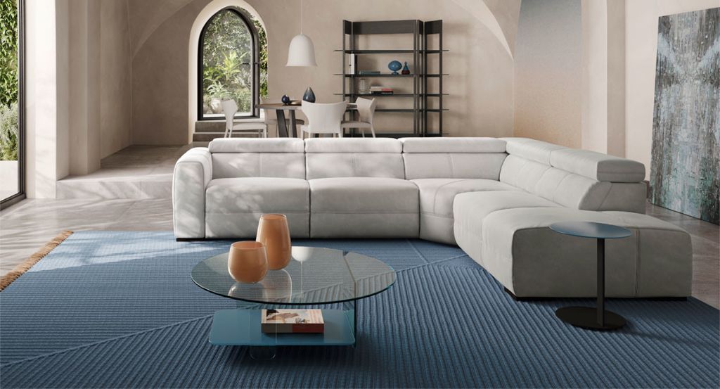 Balance Modular Corner Sofa With Open, Light Brown Leather Corner Sofa