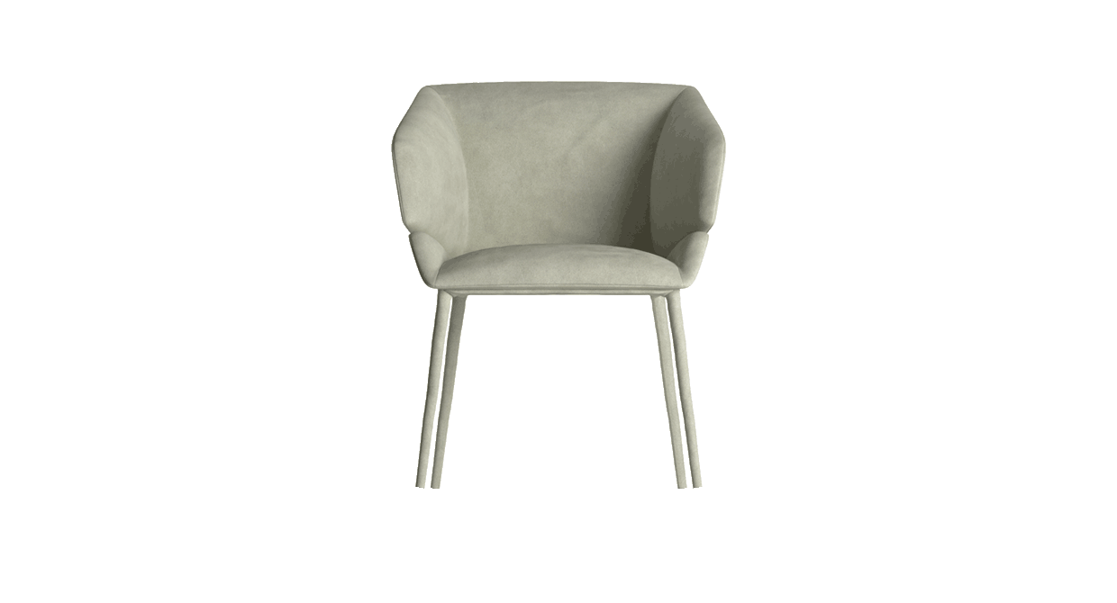 Preset default image - ROSE Chaise de salle à manger Tissu Light Grey-
