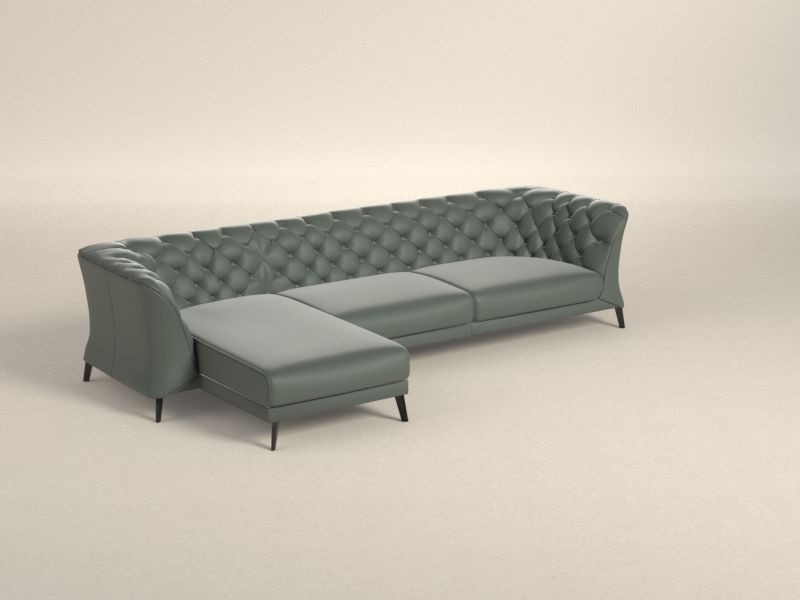 Preset default image - La Scala Sofa with Chaise on left side - Leather