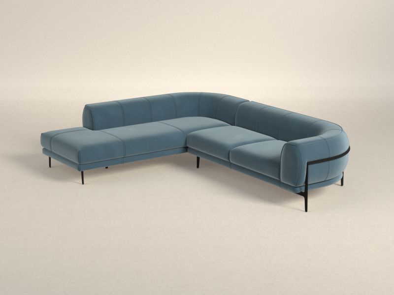 Preset default image - Oblò Sectional Sofa with left open end - Fabric