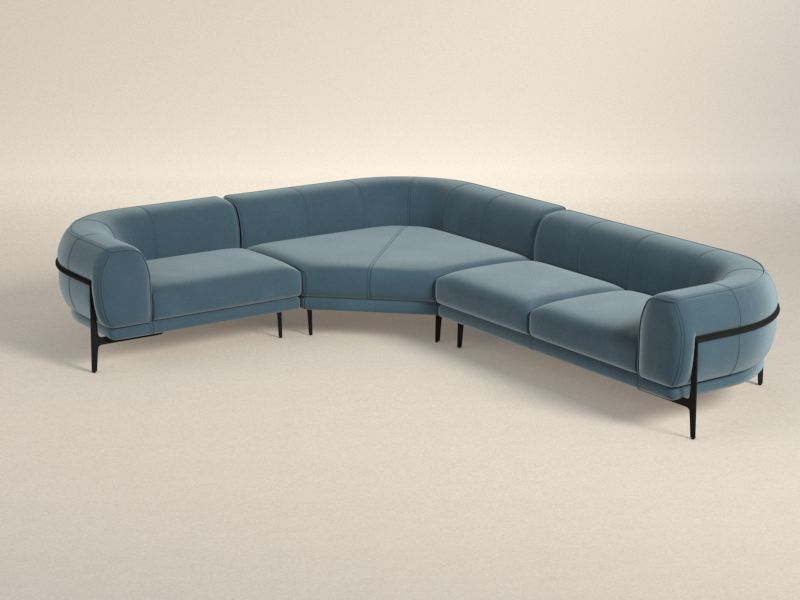 Preset default image - Oblò Sectional Sofa with corner on left side - Fabric