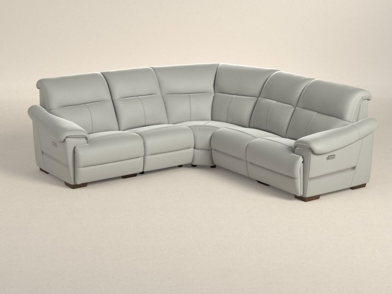 Preset default image - Potenza Sectional Corner Recliner Sofa - Leather