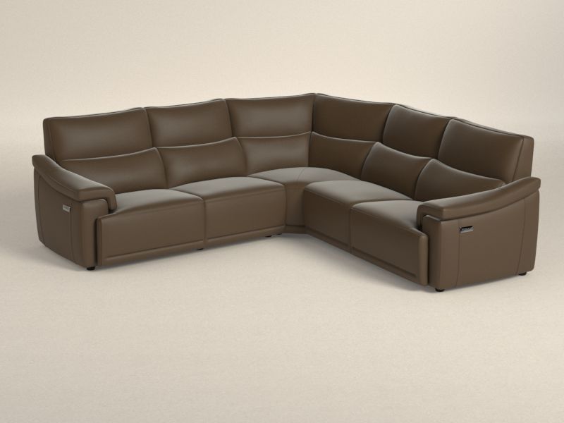 Preset default image - Brama Sectional Corner Recliner Sofa - Leather