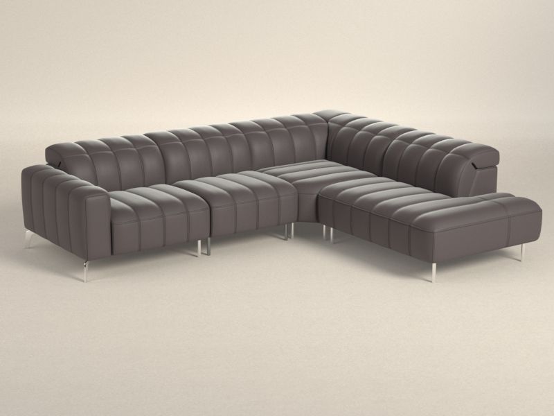 Preset default image - Portento Sectional Sofa with right open end - Leather