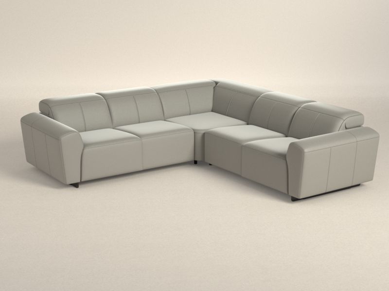 Preset default image - Modus Sectional Corner Recliner Sofa - Leather
