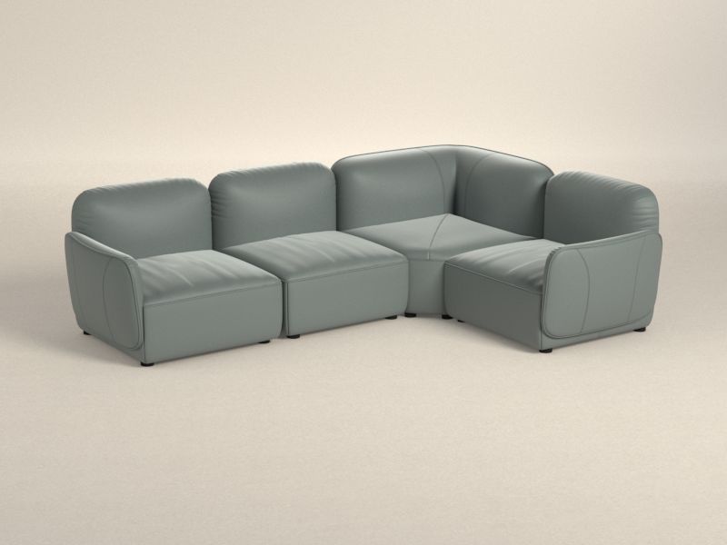 Preset default image - Lake Sectional Sofa with corner on right side - Leather