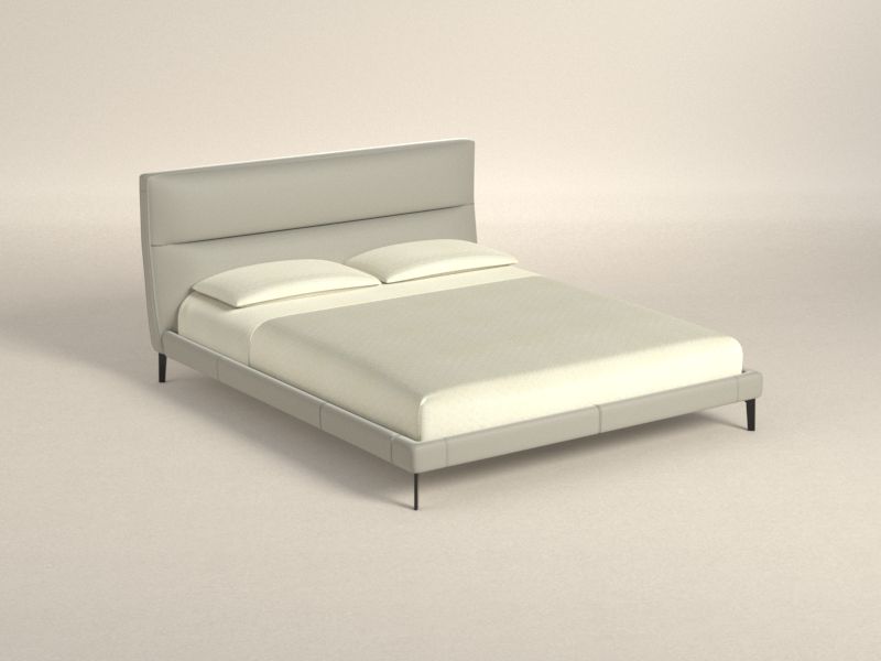 Preset default image - Cut King Bed (Mattress 180x200) - Leather