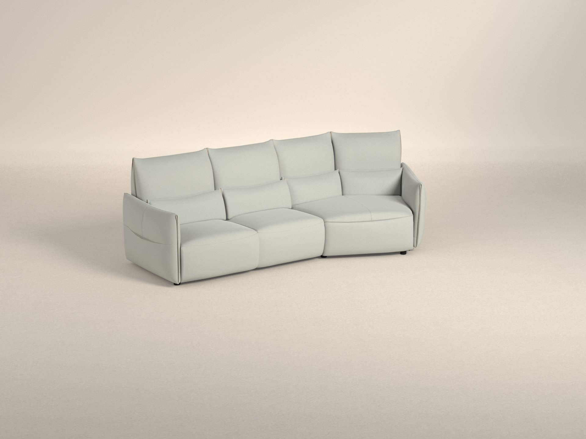 Preset default image - Wellbe 带右侧转角座椅的沙发 - 織物